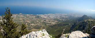 North from St. Hilarion, overlooking Kyrenia