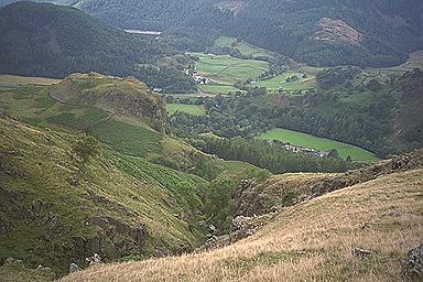 Mill Gill Ravine from the Open Fell Above