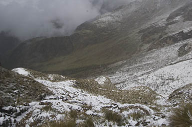 Reaching the Snow on Apacheta