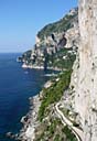 Looking along the coast to the Marina Piccola