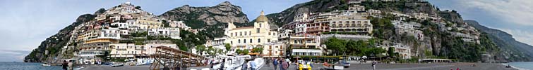 Positano from the beach